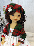 Winter Cardinal - dress, jacket, beret, tights & shoes for Little Darling Doll or 33cm BJD
