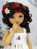 Winter Cardinal - dress, jacket, beret, tights & shoes for Little Darling Doll or 33cm BJD