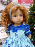 Winter Deer - dress, tights & shoes for Little Darling Doll or other 33cm BJD