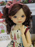 Winter Forest - dress, tights & shoes for Little Darling Doll or 33cm BJD