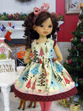 Winter Forest - dress, tights & shoes for Little Darling Doll or 33cm BJD