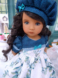 Winter Mistletoe - dress, hat, tights & shoes for Little Darling Doll or 33cm BJD