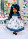 Winter Mistletoe - dress, hat, tights & shoes for Little Darling Doll or 33cm BJD