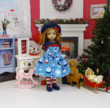 Winter Snow Globe - dress, hat, tights & shoes for Little Darling Doll or other 33cm BJD