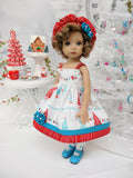Winter Snowland - dress, hat, tights & shoes for Little Darling Doll or 33cm BJD