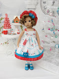 Winter Snowland - dress, hat, tights & shoes for Little Darling Doll or 33cm BJD