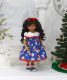 Winter Snowman - dress, socks & saddle shoes for Little Darling Doll or 33cm BJD