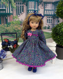 Winter Tapestry - dress, tights & shoes for Little Darling Doll or 33cm BJD