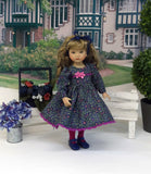 Winter Tapestry - dress, tights & shoes for Little Darling Doll or 33cm BJD