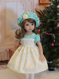 Winter Wonderland - dress, hat, tights & shoes for Little Darling Doll or 33cm BJD