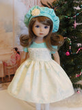 Winter Wonderland - dress, hat, tights & shoes for Little Darling Doll or 33cm BJD