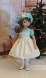 Winter Wonderland - dress, hat, tights & shoes for Little Darling Doll or 33cm BJD