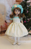 Winter Wonderland - dress, hat, tights & shoes for Little Darling Doll or 33cm BJD