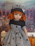 Witch Flight - dress, hat, tights & shoes for Little Darling Doll or 33cm BJD