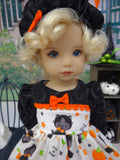 Witch's Cat - dress, hat, tights & shoes for Little Darling Doll or 33cm BJD