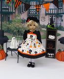 Witch's Cat - dress, hat, tights & shoes for Little Darling Doll or 33cm BJD