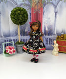 Wonderland Beauty - dress, tights & shoes for Little Darling Doll or other 33cm BJD