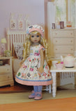Wonderland Kawaii - dress, hat, tights & shoes for Little Darling Doll or 33cm BJD