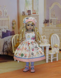 Wonderland Kawaii - dress, hat, tights & shoes for Little Darling Doll or 33cm BJD