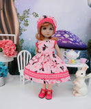 Wonderland Silhouettes - dress, hat, tights & shoes for Little Darling Doll or 33cm BJD