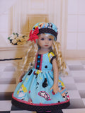 Wonderland Stories - dress, hat, tights & shoes for Little Darling Doll or 33cm BJD