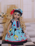 Wonderland Stories - dress, hat, tights & shoes for Little Darling Doll or 33cm BJD
