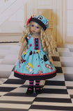 Wonderland Stories - dress, hat, tights & shoes for Little Darling Doll or 33cm BJD