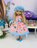 Wonderland Sweetie - dress, hat, & shoes for Little Darling Doll or 33cm BJD