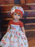 Woodland Matryoshka - dress, hat, tights & shoes for Little Darling Doll or 33cm BJD