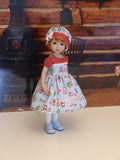 Woodland Matryoshka - dress, hat, tights & shoes for Little Darling Doll or 33cm BJD
