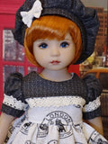World Traveler - dress, hat, tights & shoes for Little Darling Doll or 33cm BJD