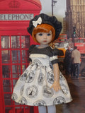 World Traveler - dress, hat, tights & shoes for Little Darling Doll or 33cm BJD