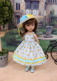 Yellow Rose - dress, hat, tights & shoes for Little Darling Doll or 33cm BJD