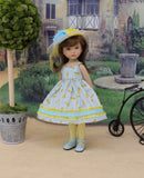 Yellow Rose - dress, hat, tights & shoes for Little Darling Doll or 33cm BJD
