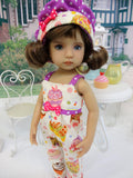 Yummy Cupcakes - romper, hat, socks & shoes for Little Darling Doll or 33cm BJD